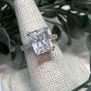 Sterling Silver Radiant Cut CZ Ring (Size 7) From Kohl’s Jewelry Department